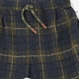 PANTALONI IN MISTO COTONE CON MOTIVO CHECK 26W226 BLUE 1+ IN THE FAMILY KIDS 