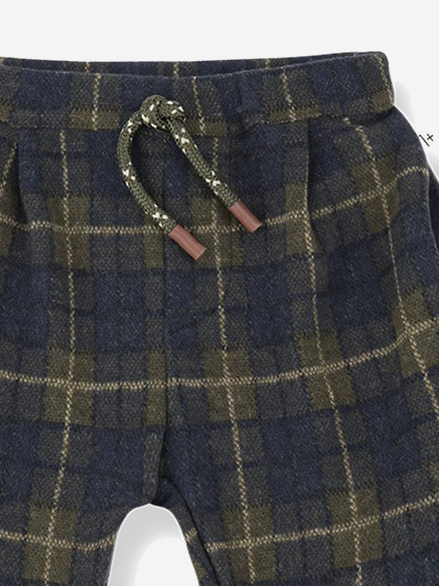 PANTALONI IN MISTO COTONE CON MOTIVO CHECK 26W226 BLUE 1+ IN THE FAMILY KIDS 