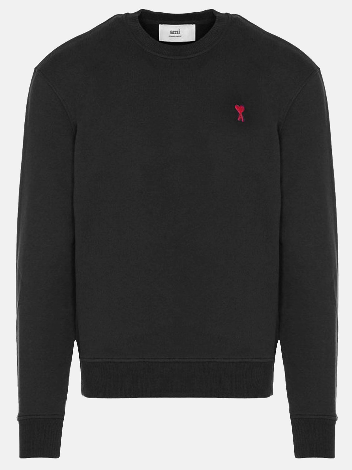FELPA IN COTONE STRETCH CON LOGO BFUSW035730 001 AMI 