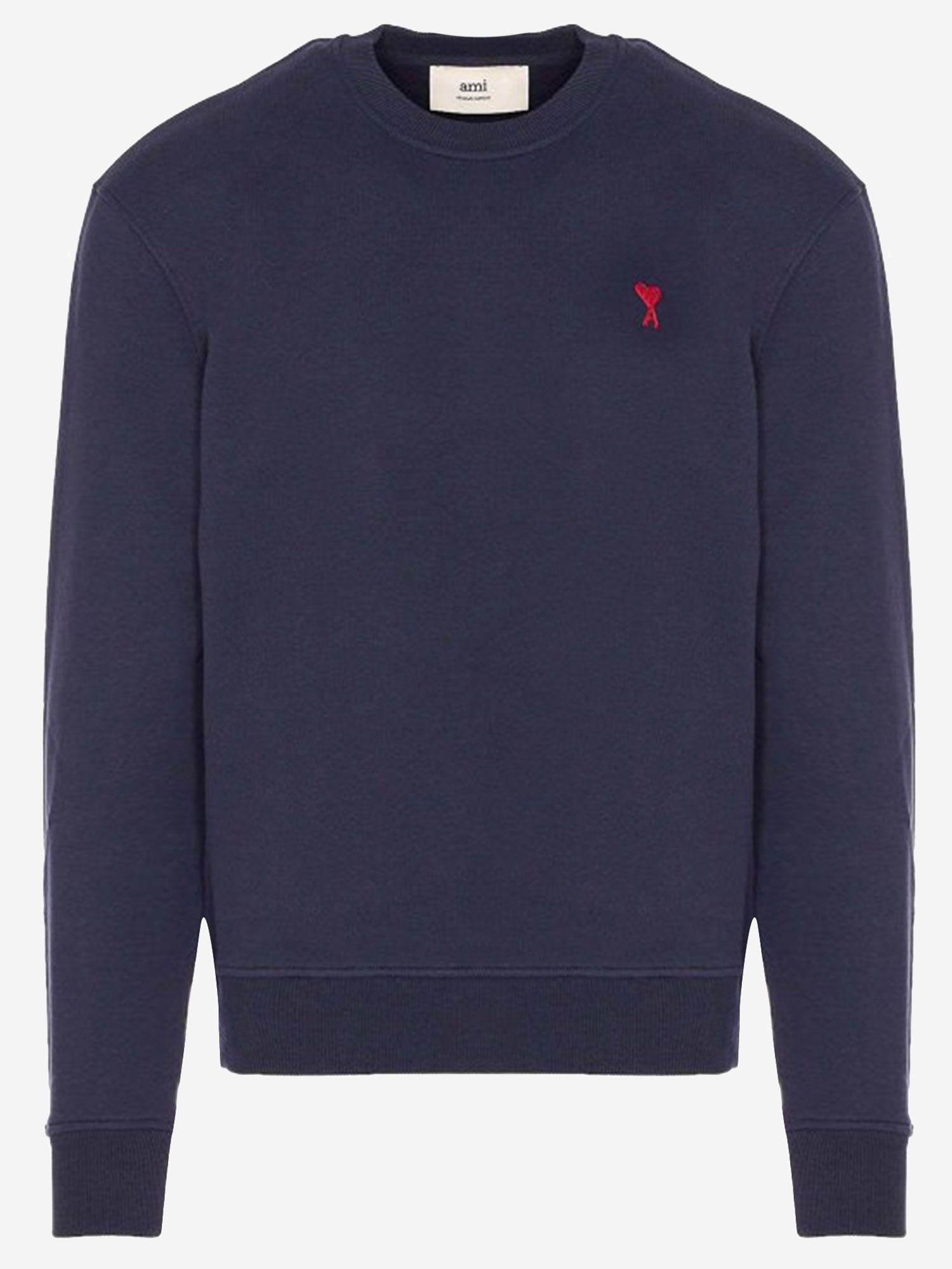 FELPA IN COTONE STRETCH CON LOGO BFUSW035730 430 AMI 