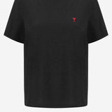 T-SHIRT IN COTONE CON RICAMO LOGO BFUTS035724 001 AMI 