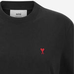 T-SHIRT IN COTONE CON RICAMO LOGO BFUTS035724 001 AMI 