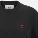 T-SHIRT IN COTONE CON RICAMO LOGO BFUTS035724 001 AMI 