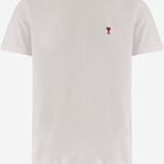 T-SHIRT IN COTONE CON RICAMO LOGO BFUTS035724 100 AMI 