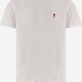 T-SHIRT IN COTONE CON RICAMO LOGO BFUTS035724 100 AMI 