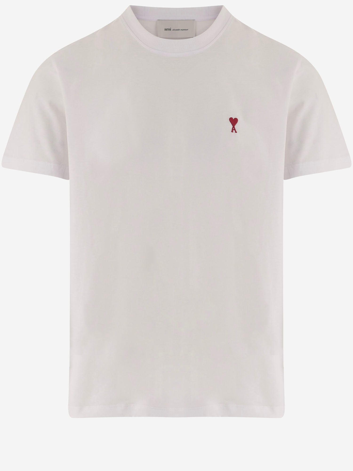 T-SHIRT IN COTONE CON RICAMO LOGO BFUTS035724 100 AMI 