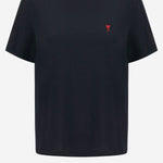 T-SHIRT IN COTONE CON RICAMO LOGO BFUTS035724 430 AMI 