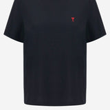 T-SHIRT IN COTONE CON RICAMO LOGO BFUTS035724 430 AMI 
