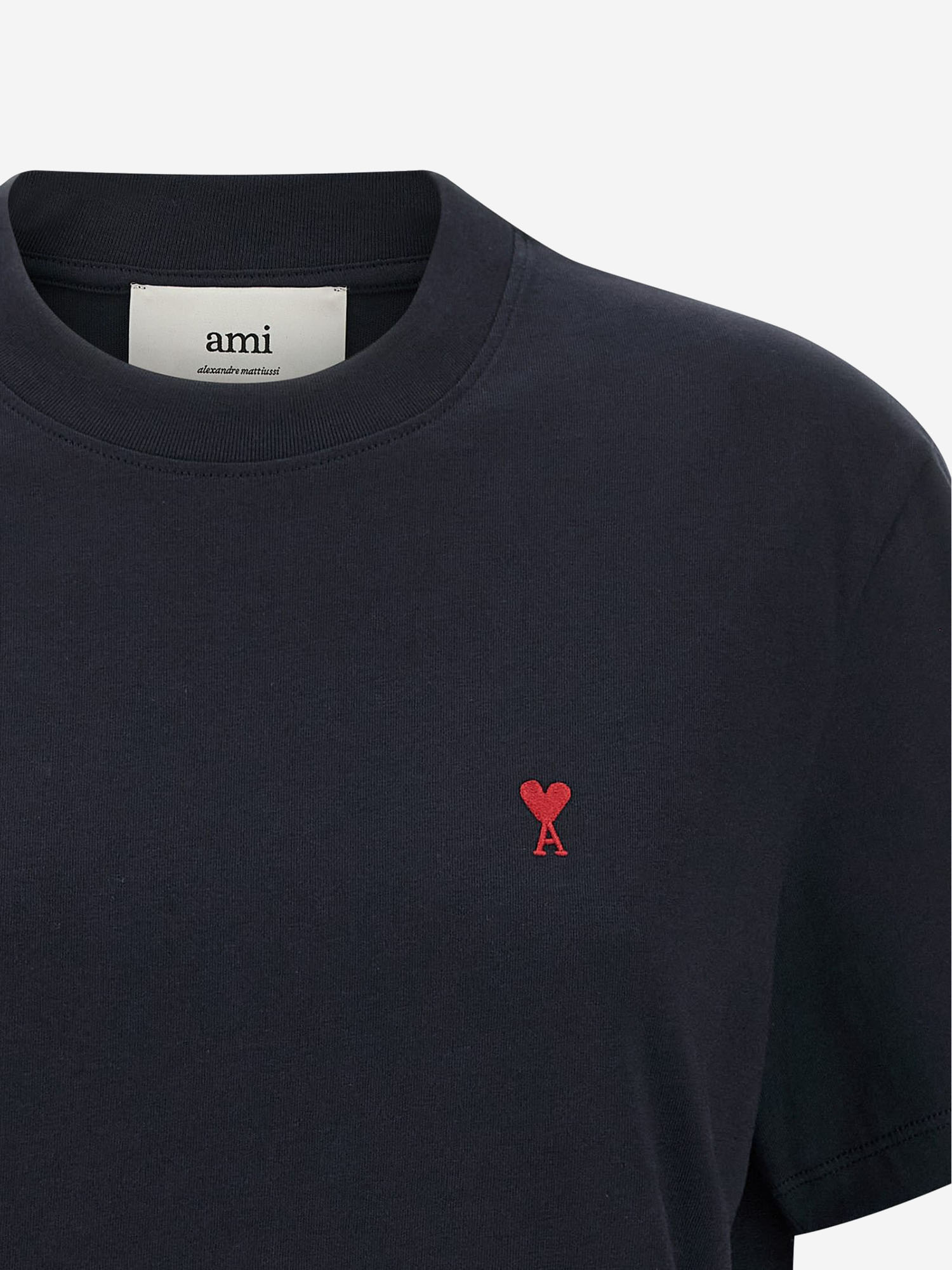 T-SHIRT IN COTONE CON RICAMO LOGO BFUTS035724 430 AMI 