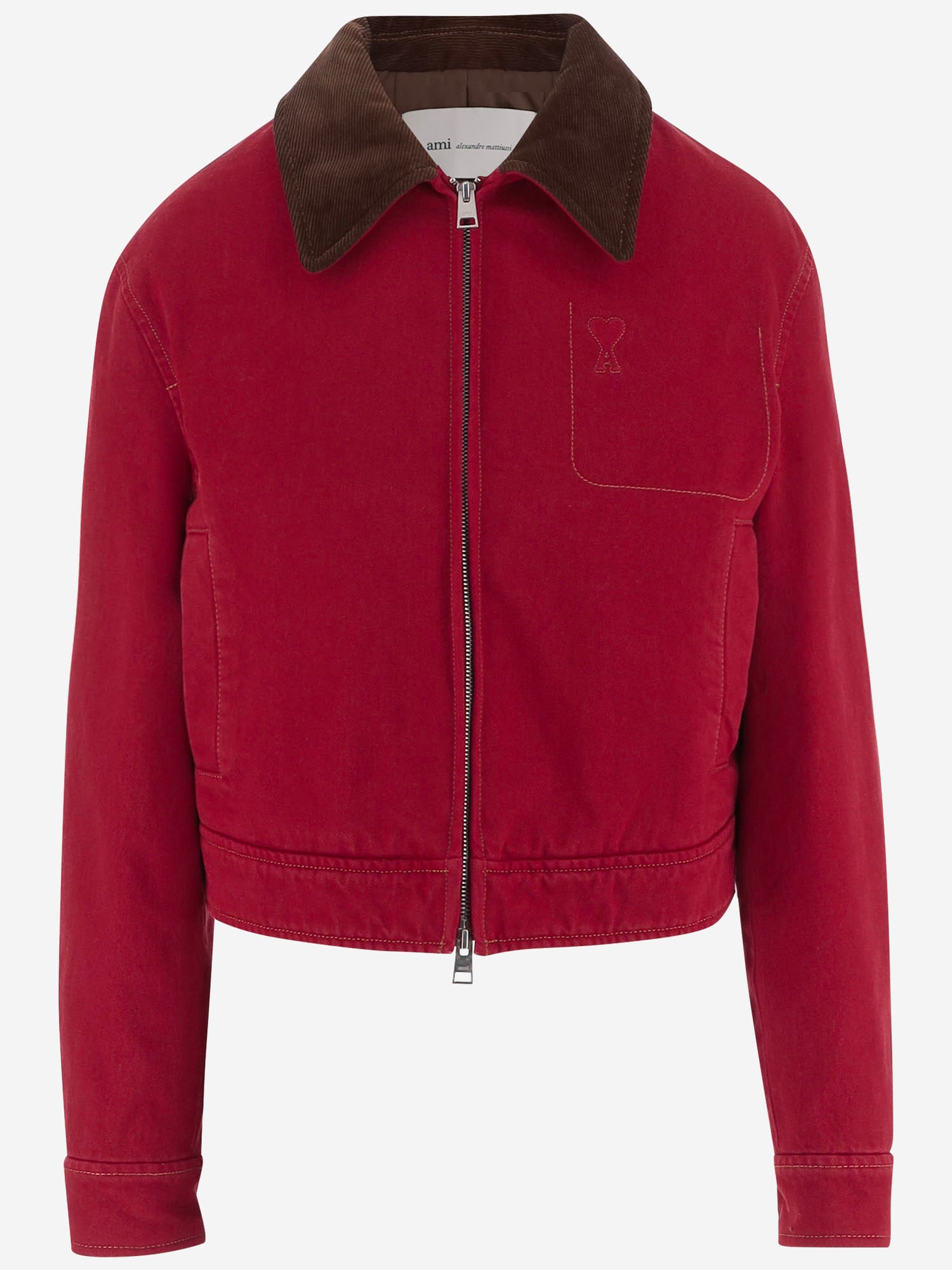 GIACCA IN COTONE CON LOGO FJK920DE0132 A186 AMI 