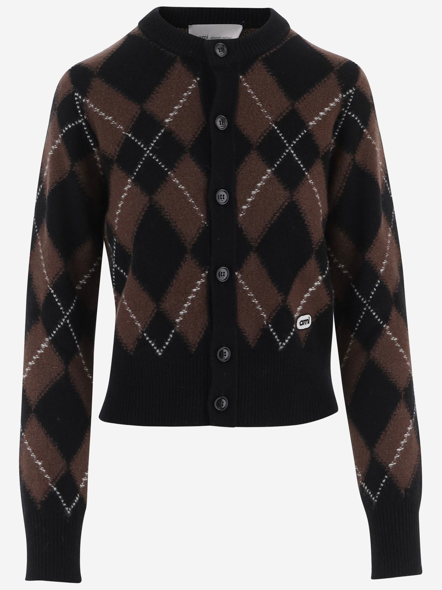 CARDIGAN IN LANA CON MOTIVO ARGYLE FKC400KN0202 A352 AMI 