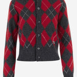 CARDIGAN IN LANA CON MOTIVO ARGYLE FKC400KN0202 A353 AMI 