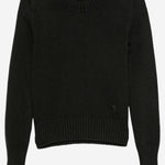 MAGLIA IN MISTO CASHMERE CON LOGO RICAMATO FKS832005 001 AMI 