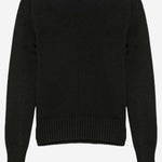 MAGLIA IN MISTO CASHMERE CON LOGO RICAMATO FKS832005 001 AMI 