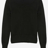 MAGLIA IN MISTO CASHMERE CON LOGO RICAMATO FKS832005 001 AMI 