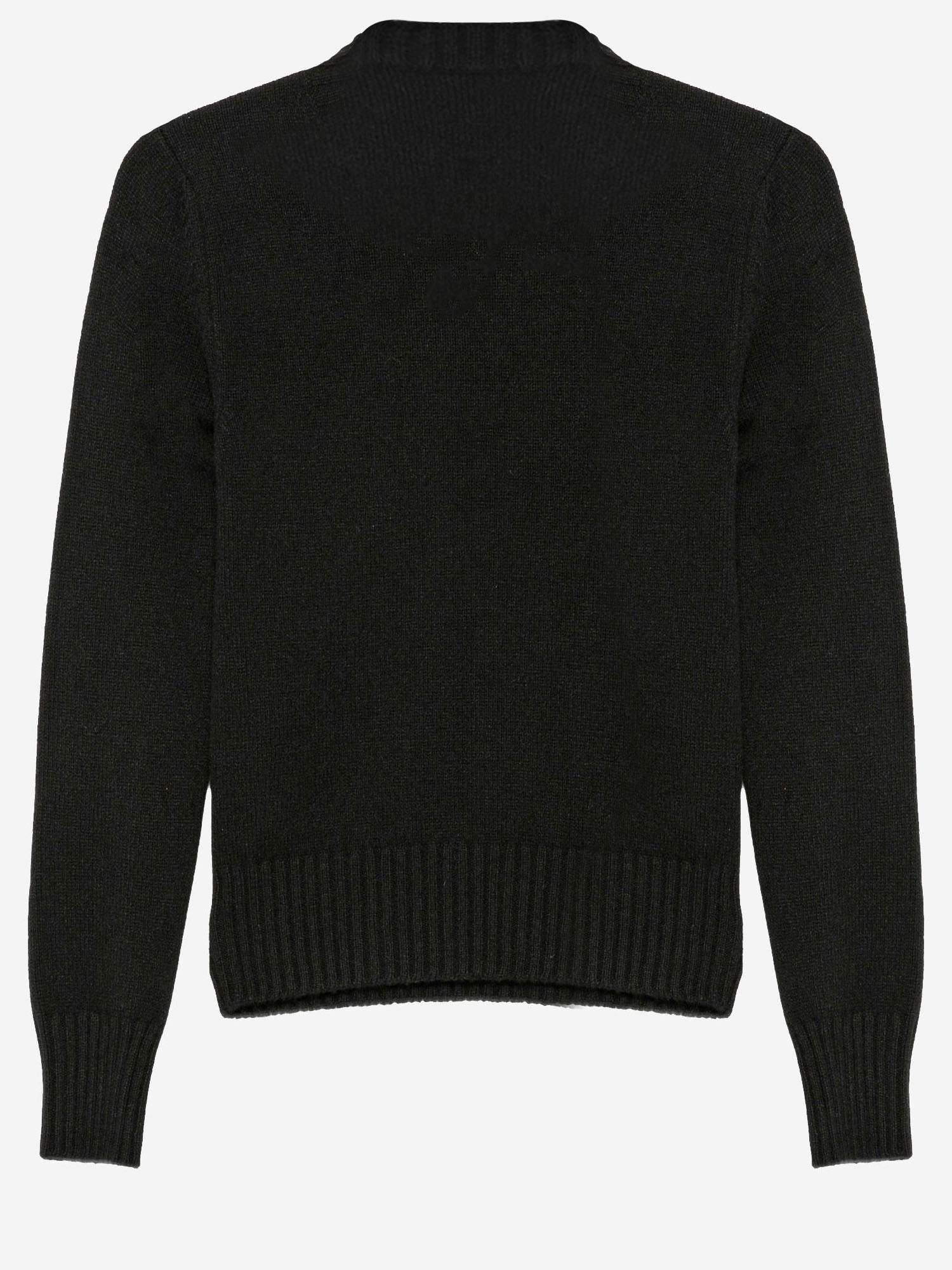 MAGLIA IN MISTO CASHMERE CON LOGO RICAMATO FKS832005 001 AMI 