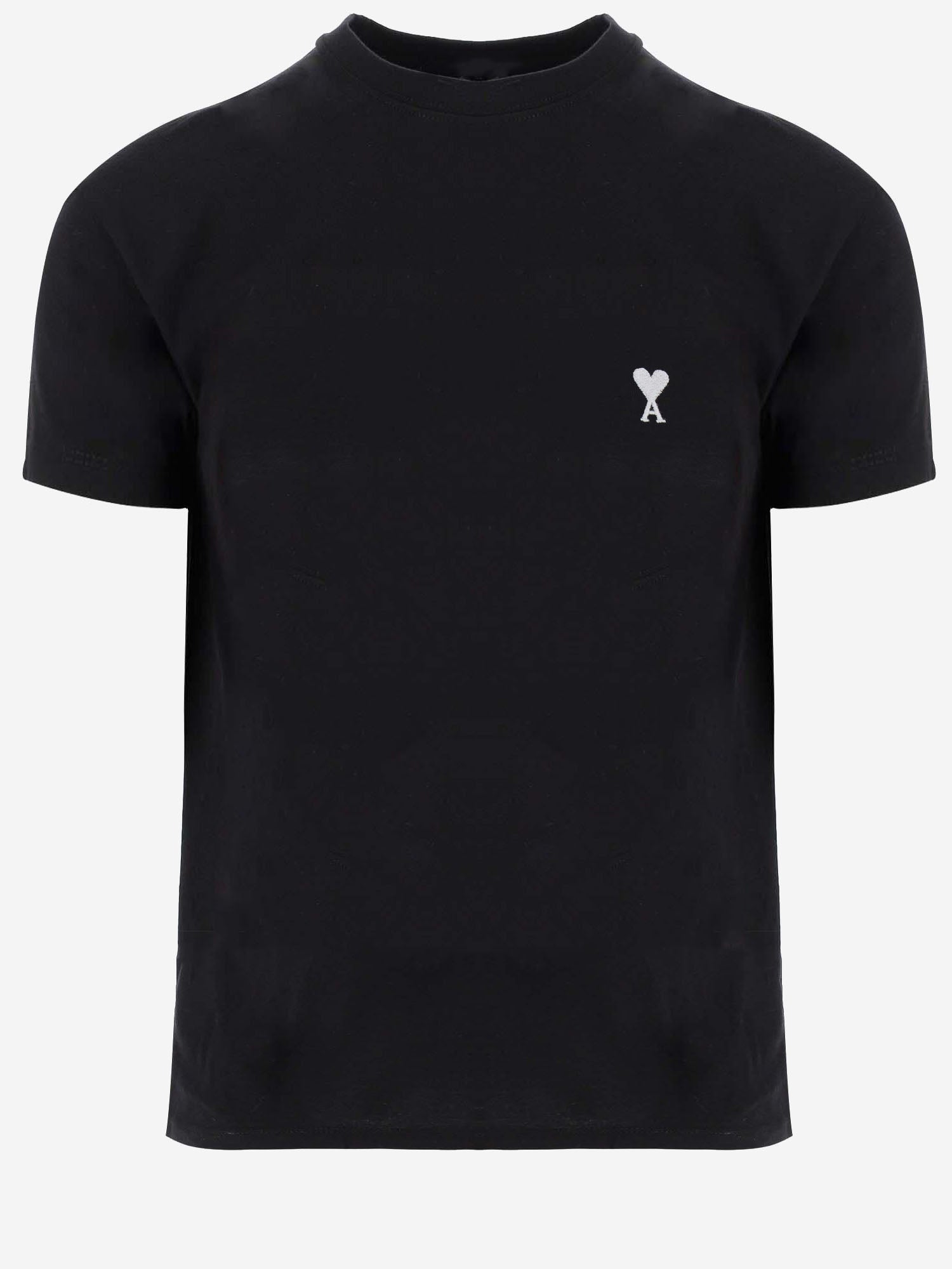 T-SHIRT IN COTONE CON RICAMO LOGO FTS347724 045 AMI 
