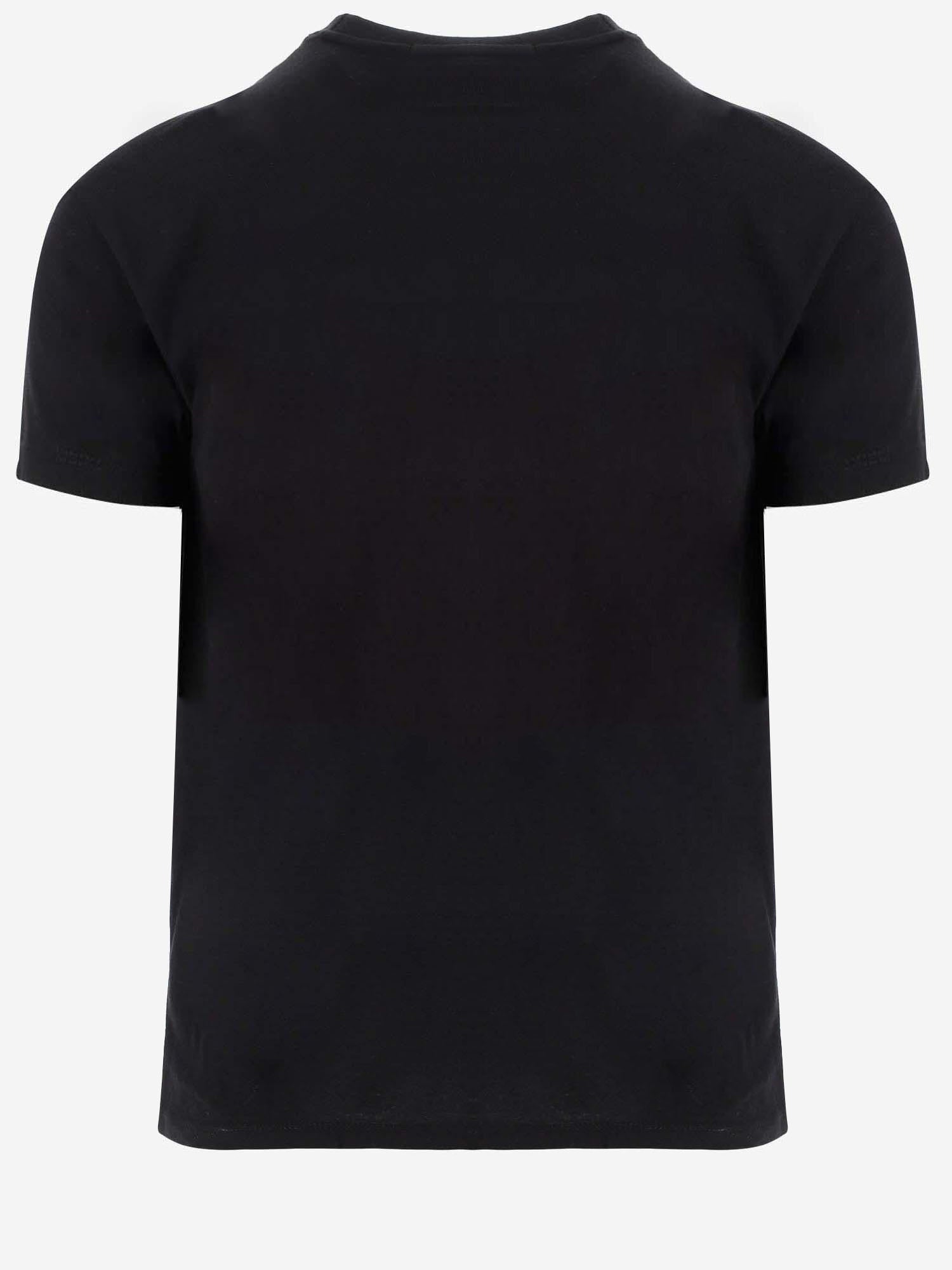 T-SHIRT IN COTONE CON RICAMO LOGO FTS347724 045 AMI 