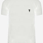 T-SHIRT IN COTONE CON RICAMO LOGO FTS347724 100 AMI 