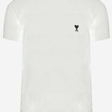 T-SHIRT IN COTONE CON RICAMO LOGO FTS347724 100 AMI 