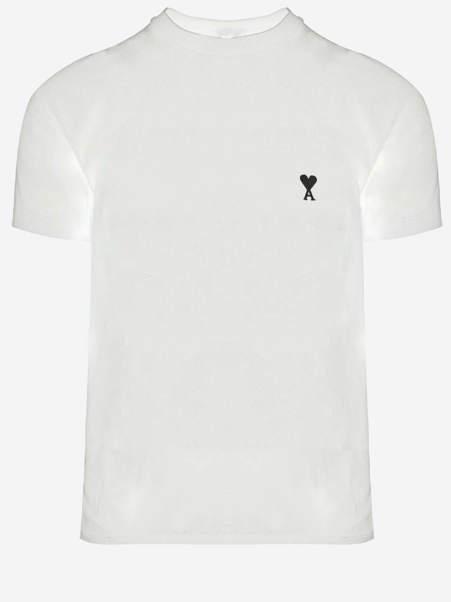 T-SHIRT IN COTONE CON RICAMO LOGO FTS347724 100 AMI 
