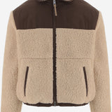 GIUBBOTTO IN MISTO LANA CON INSERTI A CONTRASTO HJK942PL0114 A184 AMI 