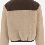 GIUBBOTTO IN MISTO LANA CON INSERTI A CONTRASTO HJK942PL0114 A184 AMI 