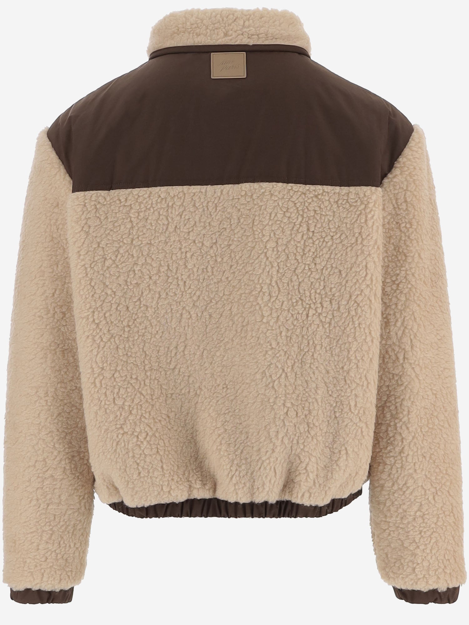 GIUBBOTTO IN MISTO LANA CON INSERTI A CONTRASTO HJK942PL0114 A184 AMI 