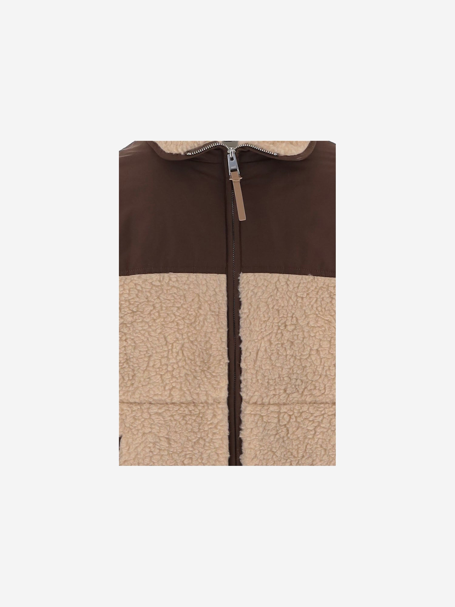 GIUBBOTTO IN MISTO LANA CON INSERTI A CONTRASTO HJK942PL0114 A184 AMI 