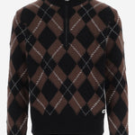 MAGLIA ROMBI IN LANA CON ZIP HKS897KN0202 A352 AMI 