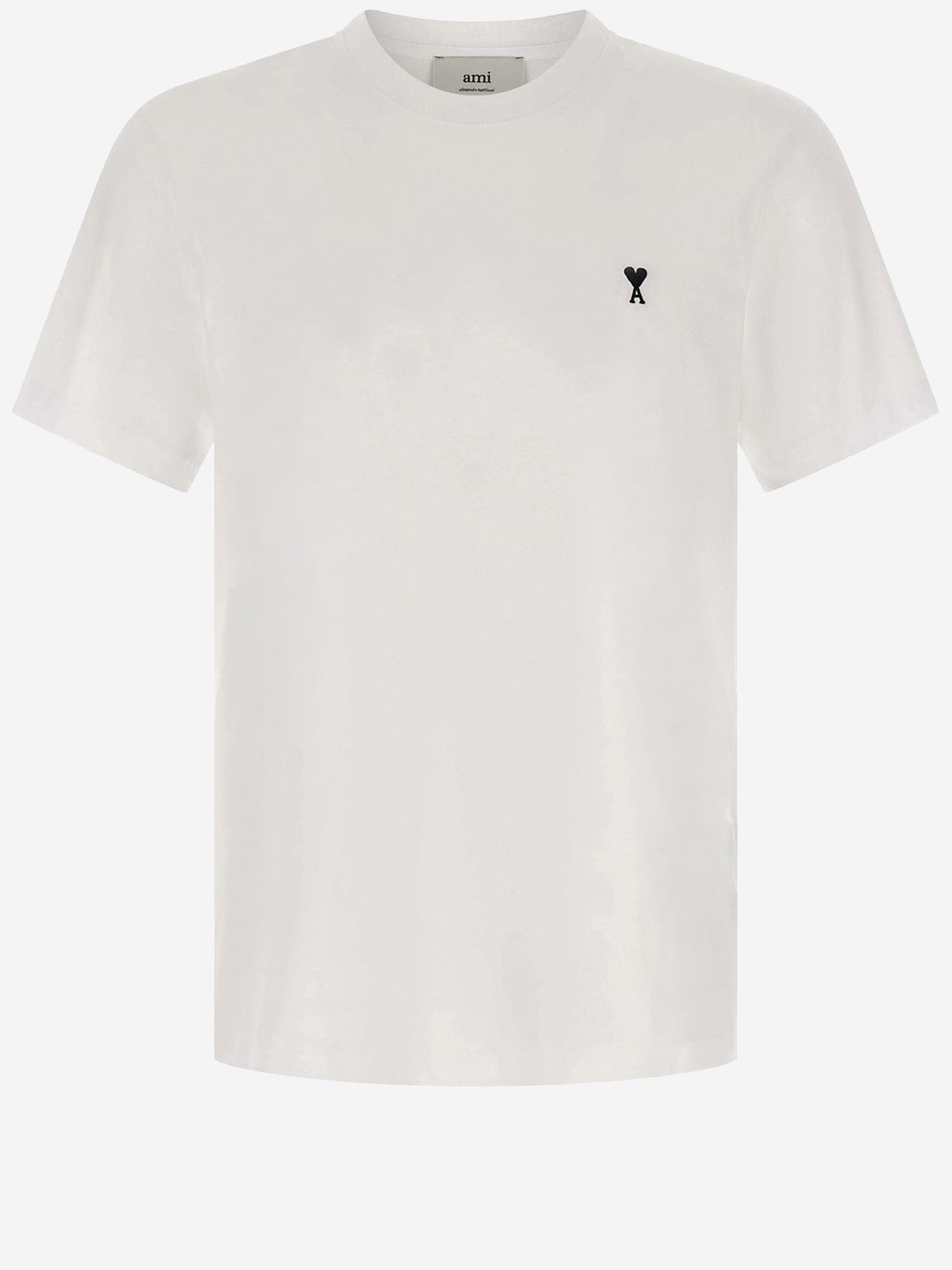 T-SHIRT IN COTONE CON RICAMO LOGO HTS346724 100 AMI 
