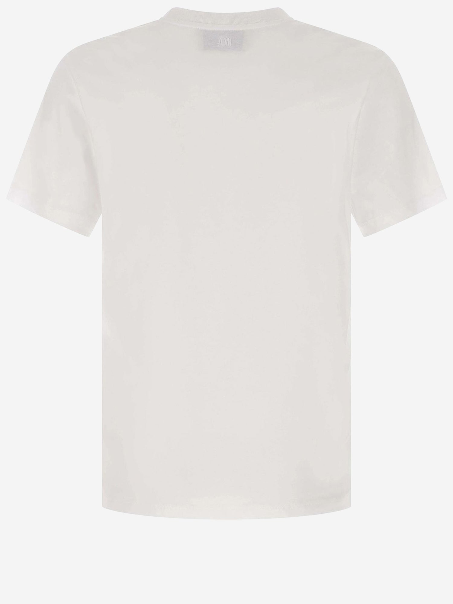 T-SHIRT IN COTONE CON RICAMO LOGO HTS346724 100 AMI 