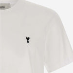 T-SHIRT IN COTONE CON RICAMO LOGO HTS346724 100 AMI 