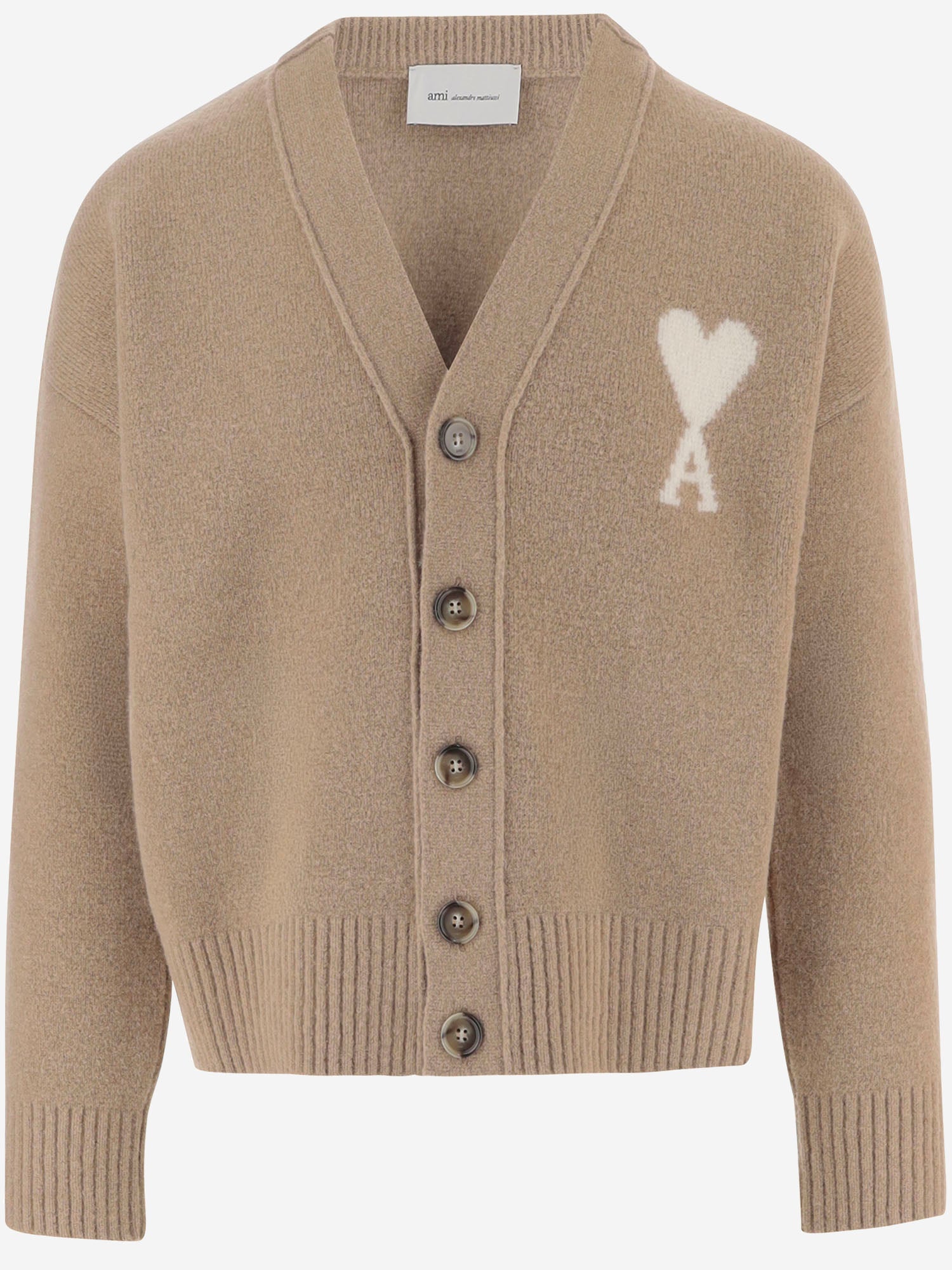 CARDIGAN IN MISTO LANA E ALPACA STRETCH UKC365KN0135 A278 AMI 