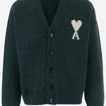 CARDIGAN IN MISTO LANA E ALPACA STRETCH UKC365KN0135 A279 AMI 