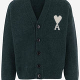 CARDIGAN IN MISTO LANA E ALPACA STRETCH UKC365KN0135 A279 AMI 