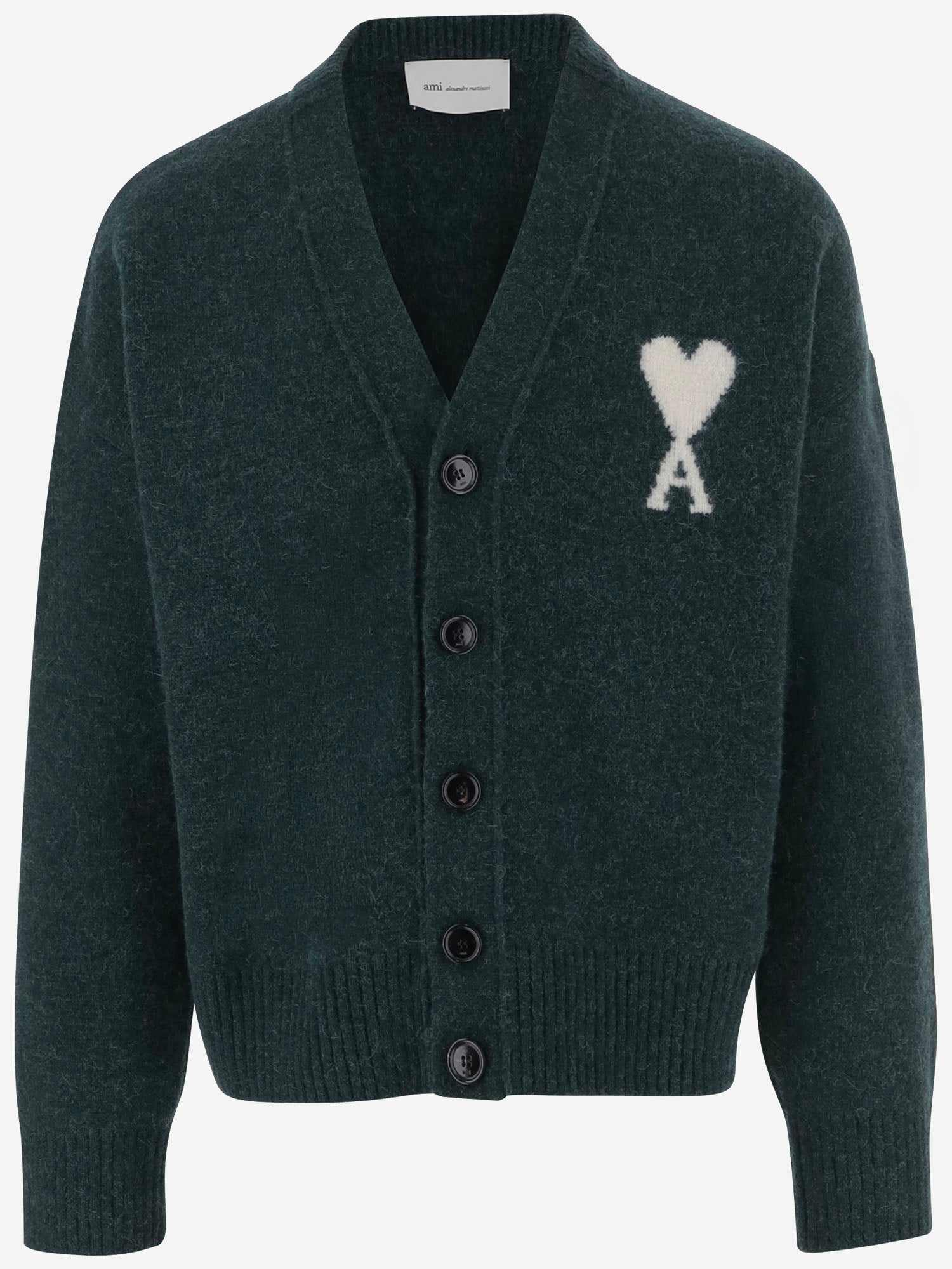 CARDIGAN IN MISTO LANA E ALPACA STRETCH UKC365KN0135 A279 AMI 