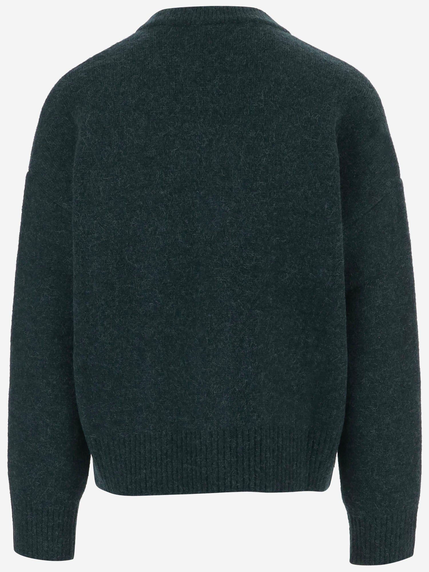 CARDIGAN IN MISTO LANA E ALPACA STRETCH UKC365KN0135 A279 AMI 