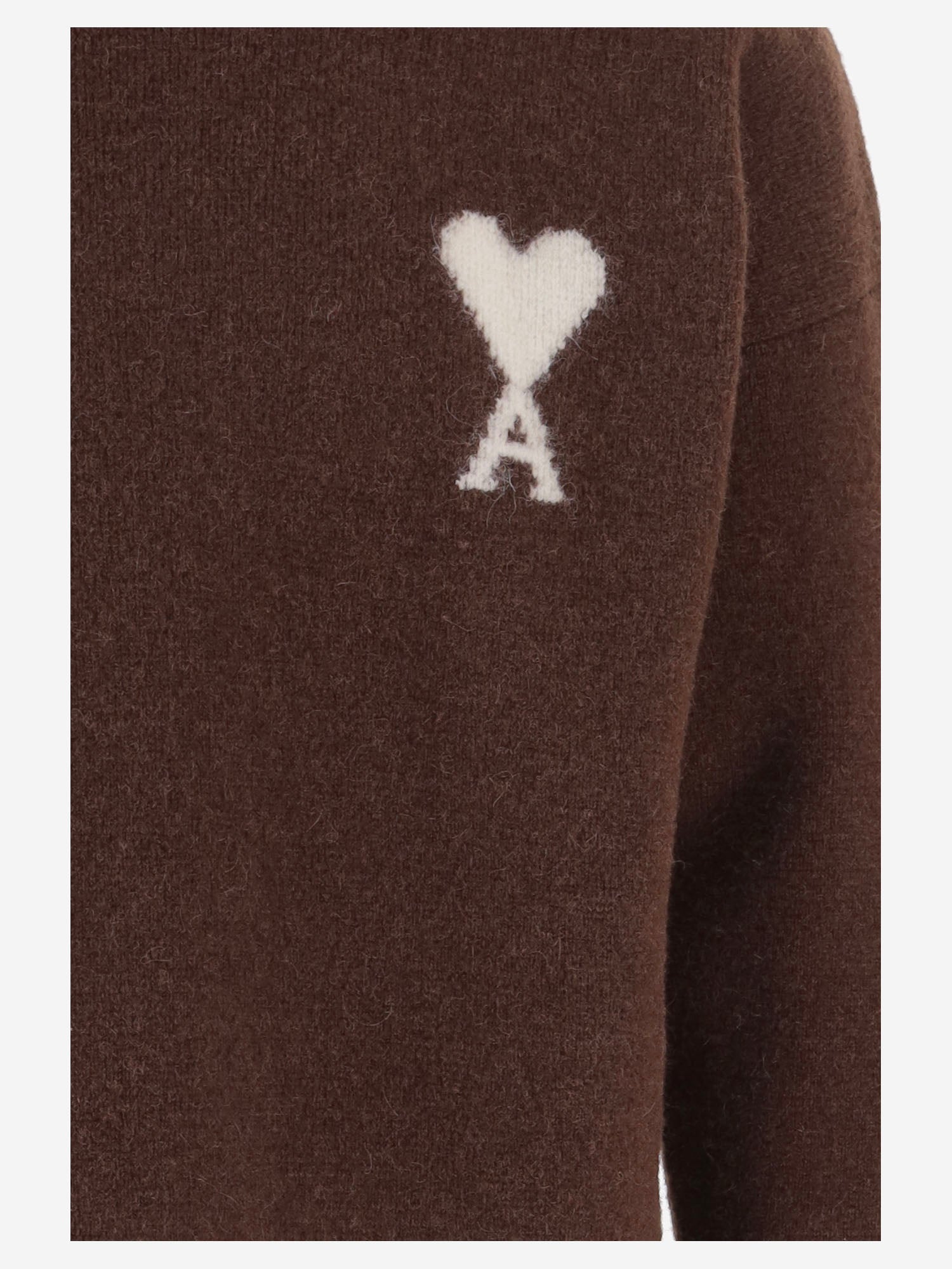 MAGLIONE IN ALPACA CON LOGO AMI DE COEUR UKS836KN0135 A362 AMI 