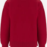 MAGLIONE IN LANA CON LOGO AMI DE CUR UKS838018 A252 AMI 