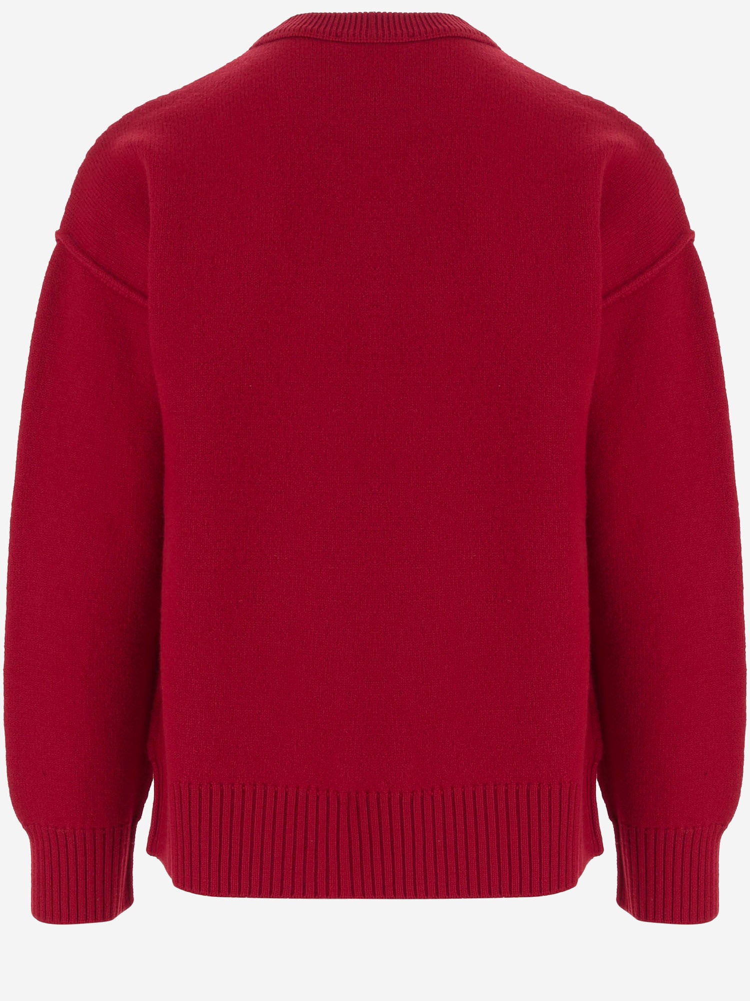 MAGLIONE IN LANA CON LOGO AMI DE CUR UKS838018 A252 AMI 