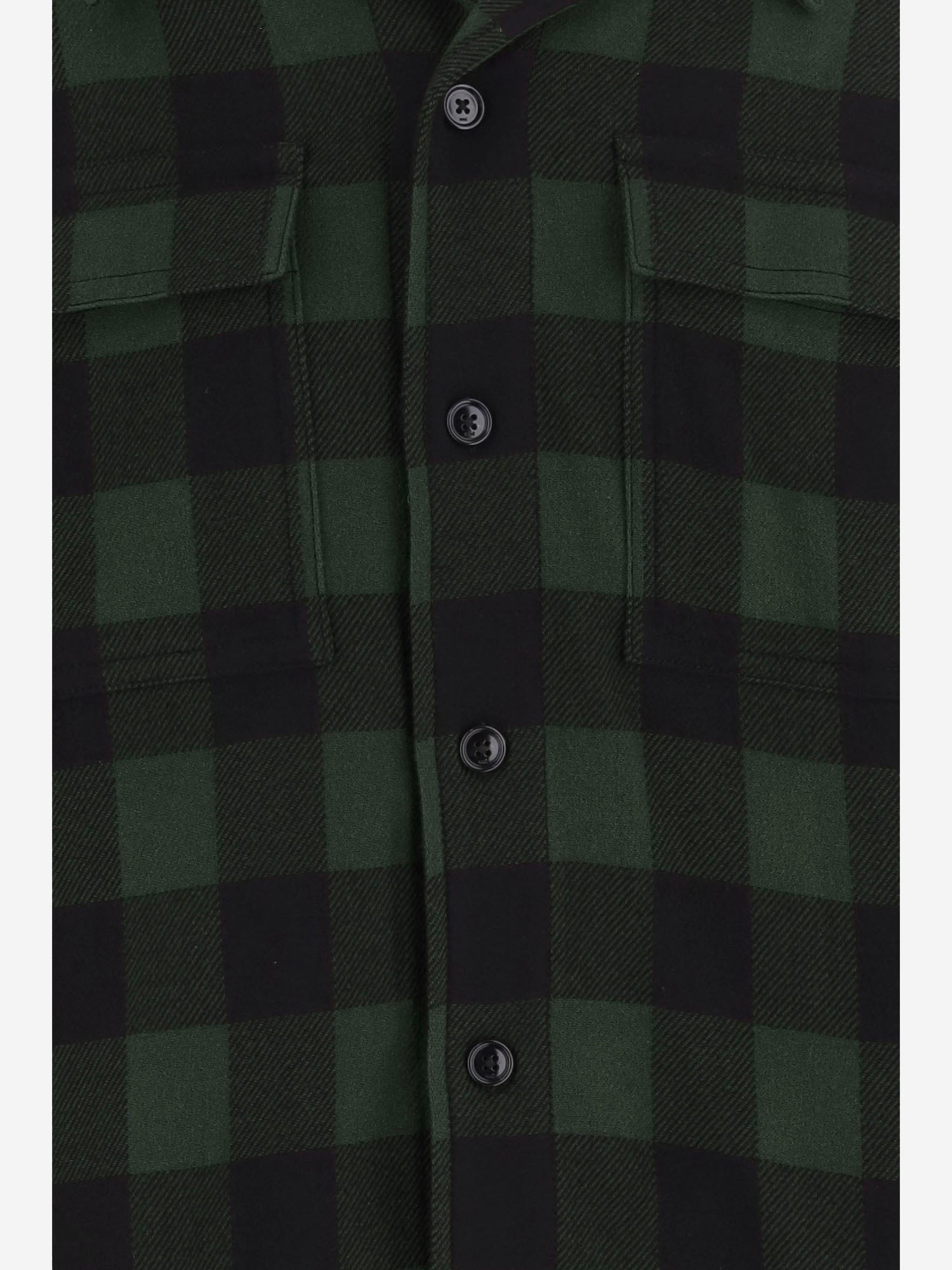 CAMICIA IN LANA CON MOTIVO A QUADRI USH875WV0220 A258 AMI 