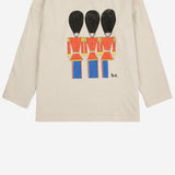 T-SHIRT A MANICHE LUNGHE IN COTONE CON STAMPA B224AC020  BOBO CHOSES KIDS 
