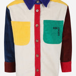 CAMICIA COLOR-BLOCK IN COTONE STRETCH B224AC031  BOBO CHOSES KIDS 