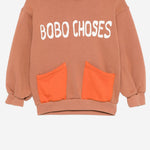 FELPA IN COTONE CON LOGO B224AC060  BOBO CHOSES KIDS 