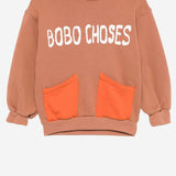 FELPA IN COTONE CON LOGO B224AC060  BOBO CHOSES KIDS 