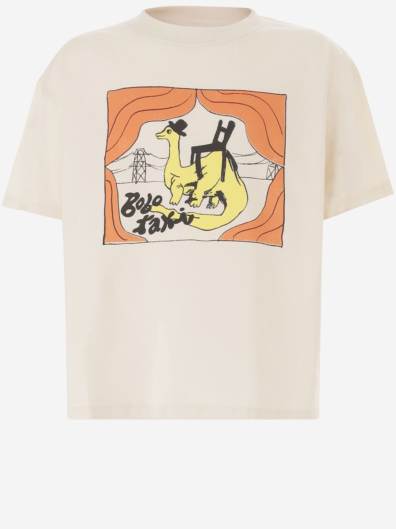 T-SHIRT IN COTONE CON STAMPA LOGO B226AC001 OFFWHITE BOBO CHOSES KIDS 