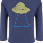 T-SHIRT A MANICHE LUNGHE CON STAMPA B226AC013 NAVYBLUE BOBO CHOSES KIDS 