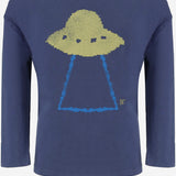 T-SHIRT A MANICHE LUNGHE CON STAMPA B226AC013 NAVYBLUE BOBO CHOSES KIDS 