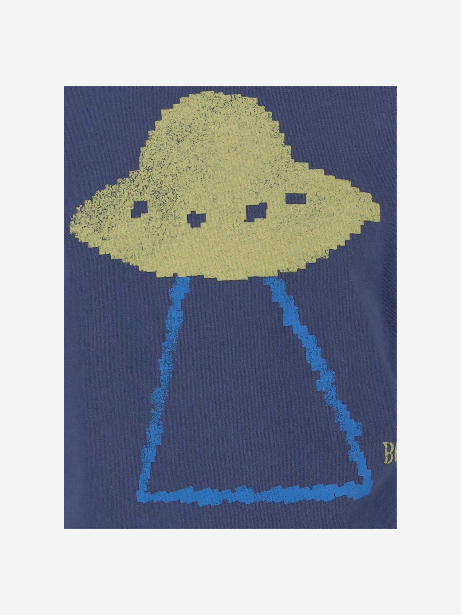 T-SHIRT A MANICHE LUNGHE CON STAMPA B226AC013 NAVYBLUE BOBO CHOSES KIDS 